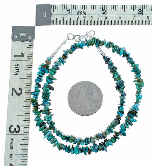 Genuine Turquoise Freeform Navajo Bead Necklace TX11367