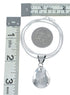 Sterling Silver Turquoise Navajo Tear Drop Pendant 16" Italian Snake Chain Necklace Set TX11359