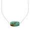 Unique Navajo Turquoise Pendant Sterling Silver Italian Rope Chain Necklace Set TX11361