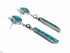 Southwest Turquoise And Sterling Silver Post Dangle Earrings TX11386