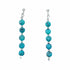 Native Sterling Silver Turquoise Bead Post Dangle Earrings TX11378