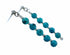 Native Sterling Silver Turquoise Bead Post Dangle Earrings TX11378