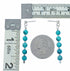 Native Sterling Silver Turquoise Bead Post Dangle Earrings TX11378