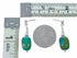 Navajo Turquoise Sterling Silver Bead Post Earrings TX11358