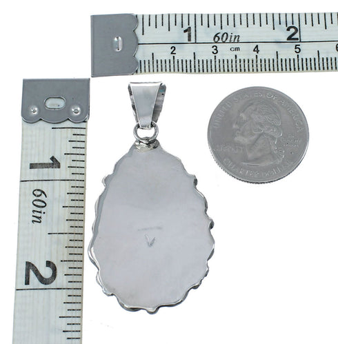 Navajo Native American Turquoise Sterling Silver Pendant TX11354