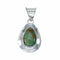 Native American Turquoise Tear Drop Genuine Sterling Silver Pendant TX11376