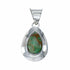 Native American Turquoise Tear Drop Genuine Sterling Silver Pendant TX11376