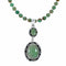 Native American Turquoise Sterling Silver Navajo Necklace Pendant Set TX11369