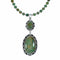Unique Navajo Turquoise Sterling Silver Necklace Pendant Set TX11370