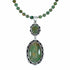 Unique Navajo Turquoise Sterling Silver Necklace Pendant Set TX11370