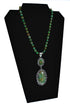 Unique Navajo Turquoise Sterling Silver Necklace Pendant Set TX11370