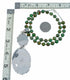 Unique Navajo Turquoise Sterling Silver Necklace Pendant Set TX11370