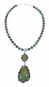 Genuine Navajo Turquoise Sterling Silver Necklace Pendant Set TX11371