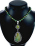 Genuine Navajo Turquoise Sterling Silver Necklace Pendant Set TX11371