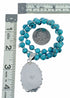 Genuine Navajo Turquoise Sterling Silver Necklace Pendant Set TX11372