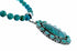 Navajo Turquoise Sterling Silver Necklace Pendant Set TX11373