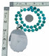 Navajo Turquoise Sterling Silver Necklace Pendant Set TX11373