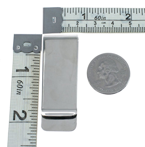 Native American Turquoise Sterling Silver Navajo Money Clip TX11390