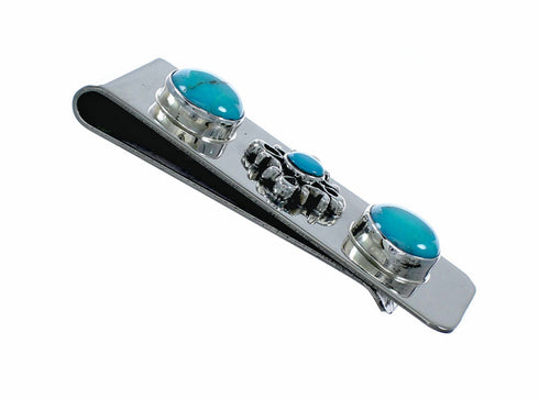 Native American Turquoise Sterling Silver Navajo Money Clip TX11390
