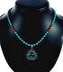 Navajo Turquoise Coral Needlepoint Pendant Bead Sterling Silver Necklace Set TX11395