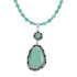 Genuine Navajo Turquoise Sterling Silver Necklace Pendant Set TX11396