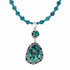 Genuine Navajo Turquoise Sterling Silver Necklace Pendant Set TX11397