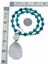Genuine Navajo Turquoise Sterling Silver Necklace Pendant Set TX11397