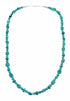 Navajo Sterling Silver Native American Turquoise Bead Necklace TX11392