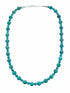 Navajo Sterling Silver Native American Turquoise Bead Necklace TX11391