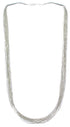 Hand Strung Liquid Sterling Silver 20 Strands 30" Necklace LS2030