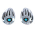 Authentic Sterling Silver Turquoise Bear Paw Navajo Post Earrings BX120003