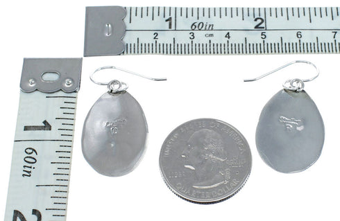 Native American Navajo Authentic Sterling Silver Turquoise Bear Paw Earrings JX122246