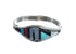 Multicolor Inlay Native American Sterling Silver Ring Size 6-1/4 AX125697