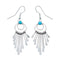 Navajo Turquoise And Sterling Silver Hook Dangle Earrings TN20001