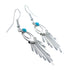 Navajo Turquoise And Sterling Silver Hook Dangle Earrings TN20001