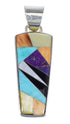 Authentic Sterling Silver Southwest Multicolor Pendant RX73800