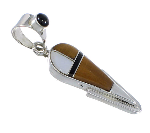 Southwestern Multicolor Sterling Silver Pendant YX70758