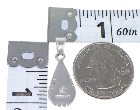 Southwest Sterling Silver And Multicolor Tear Drop Pendant YX70767