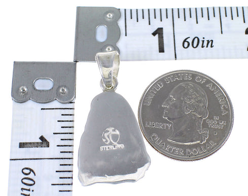 Flower Multicolor And Sterling Silver Southwest Pendant YX67827