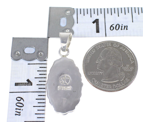 Sterling Silver Southwest Multicolor Inlay Pendant QX70396