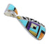 Southwest Multicolor Inlay And Sterling Silver Pendant RX70608