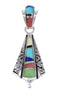 Multicolor Inlay And Sterling Silver Pendant RX70661