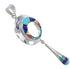 Multicolor And Authentic Sterling Silver Southwest Slide Pendant YX68160