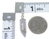Genuine Sterling Silver And Multicolor Southwest Feather Pendant YX67967