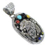 Sterling Silver Multicolor Eagle Southwest Pendant YX67776