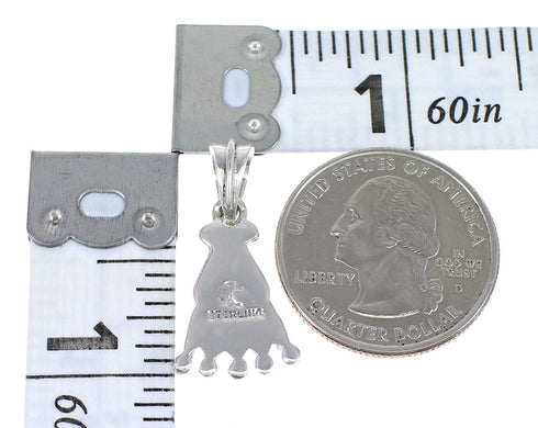 Sterling Silver Multicolor Needlepoint Water Wave Southwestern Pendant YX67790