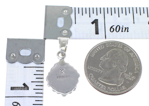 Authentic Sterling Silver Multicolor Southwest Pendant YX67802