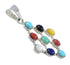Authentic Sterling Silver Multicolor Southwestern Pendant YX67807