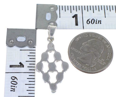 Authentic Sterling Silver Multicolor Southwestern Pendant YX67807