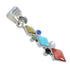Genuine Sterling Silver Multicolor Southwestern Slide Pendant YX67815